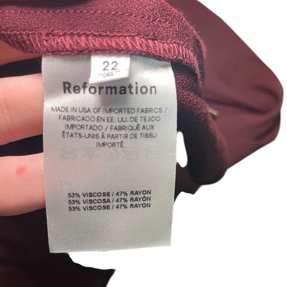 Reformation Frasier Dress – Prune | Size 22 | NWT - Picture 3 of 6